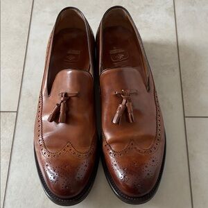 Okeeffee Cognac Brown Leather Tassel Shoe Size 12